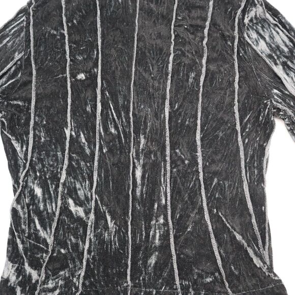 Passion Concept Jacket Womens M Black Pinstriped Long Sleeve Collared Blazer - Picture 13 of 16